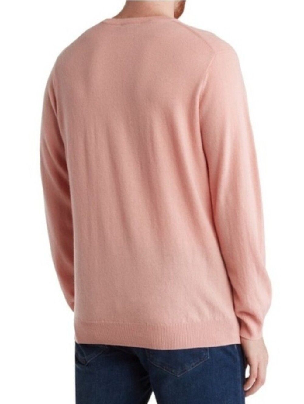 Rodd & Gunn Mens Blush Pink Merino Wool Cashmere Crewneck Sweater Size Medium - Picture 2 of 9